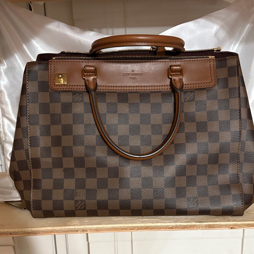 Louis Vuitton Greenwich Brown Damier Ebene  Leather